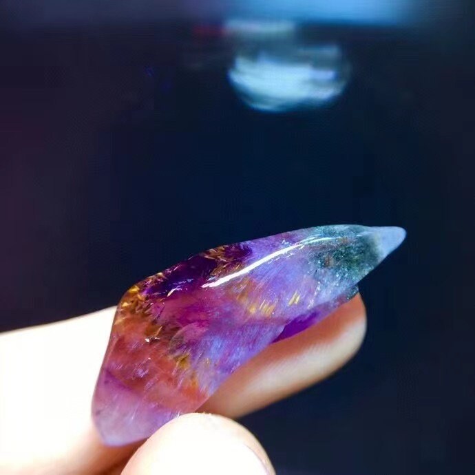 Natural Canada Auralite Aurora 23 Polished Raw Stone, Healing Gemstone, Cacoxenite Crystal, Making Jelwery, Healing Gemstone, Birthday Gift