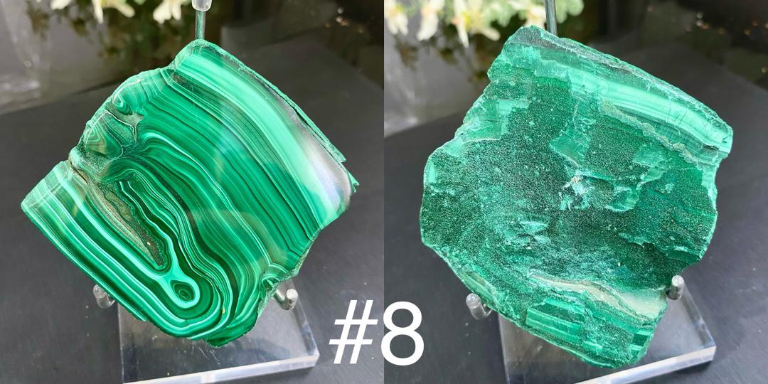 Natural Malachite Slab, Polished Malachite Slices,Crystal Specimen Collection,Crystal Slab,Crystal Slice,Reiki Healing,Home Decor