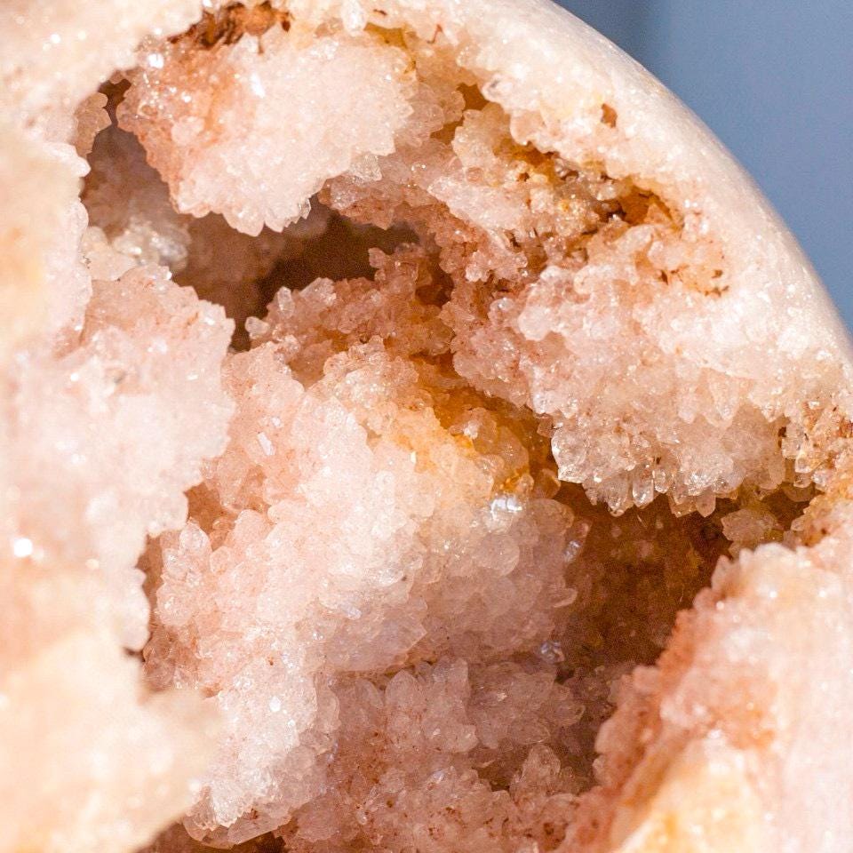Druzy Pink Amethyst Sphere | Natural Crystal Ball with Sparkling Druzy | Healing Crystal Home Decor,Gift for Mom