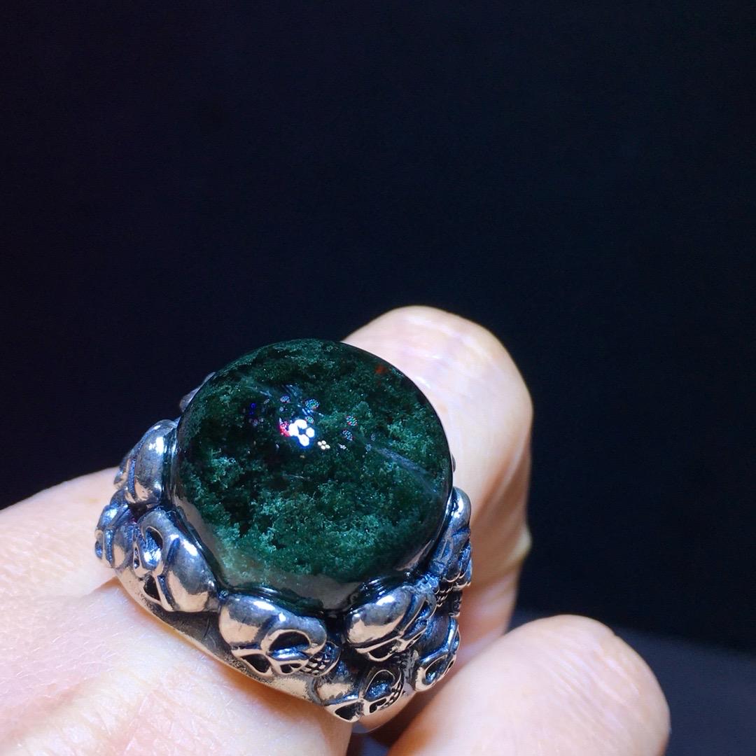 Green Garden Quartz Oval Ring, 925 Sterling Silver Setting, Adjustable Ring, Vintage Ring, Handmade Jewelry, Anniversary Gift