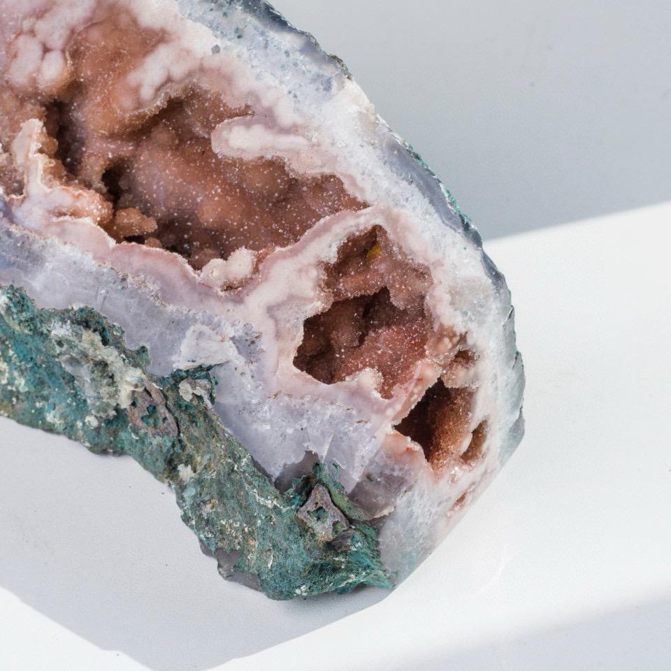 Druzy Polished Pink Amethyst Geode, Reiki Raw Pink Amethyst Cut Base, Healing Gemstone Collection, Home Collection, Crystal Decoration