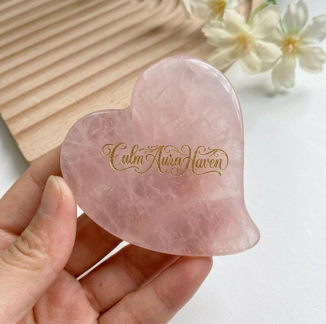 Natural Rose Quartz Gua Sha Tool, Facial Body Massage Crystal Tool, Skin Care Relaxing Massage, Self Care Face Sculpting Tool, Unique Gift