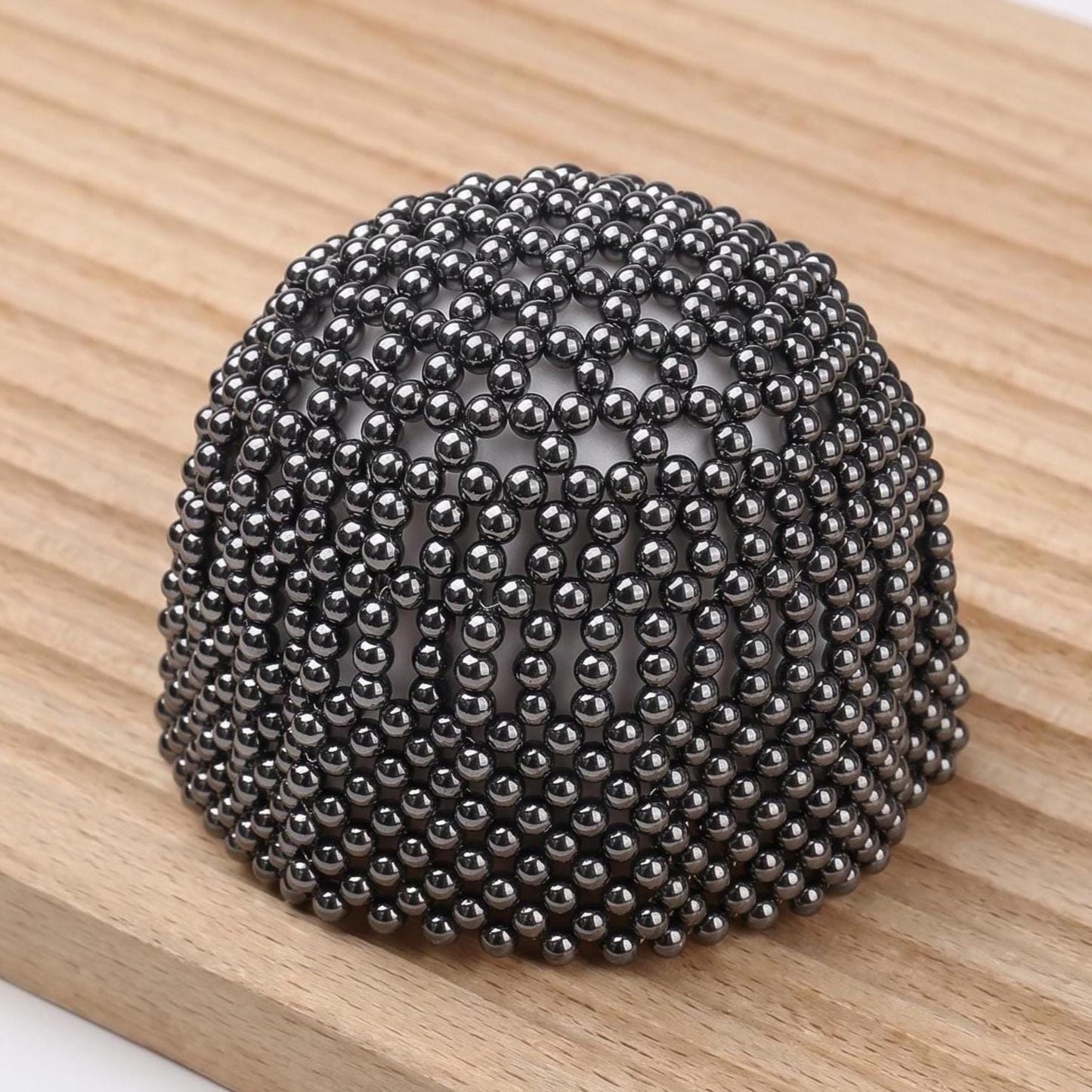 Handmade Terahertz Stone Beaded Hat, Avant-garde Meditation Cap, Wellness Accessory