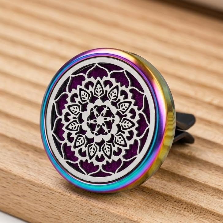 Stainless Steel Car Vent Essential Oil Diffuser Clip, Aromatherapy Air Freshener, Mini Car Air Vent Perfume, Unique Car Decor Gift