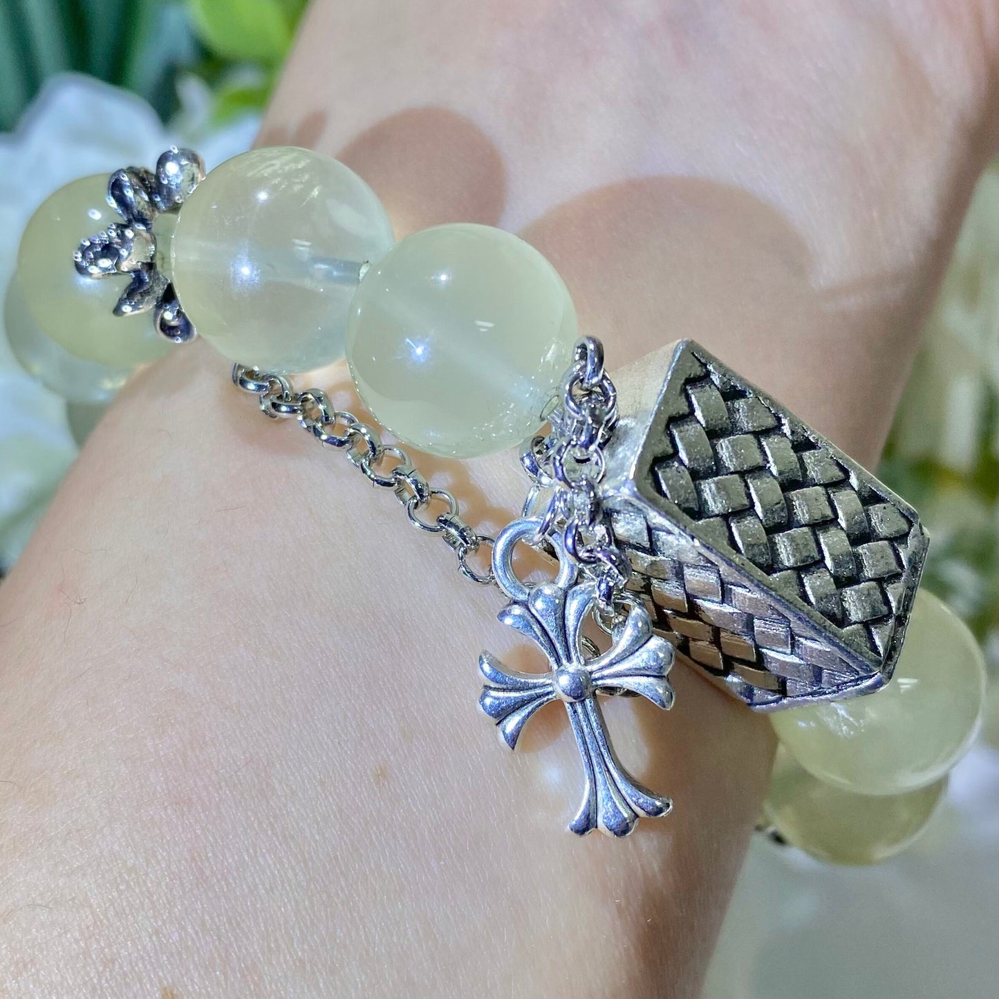 Citrine And Clear Quartz Healing Crystals Gemstone Bracelet, Wealth, Rich, Improve Aura, Reiki Birthstone, Birthday Gift Box