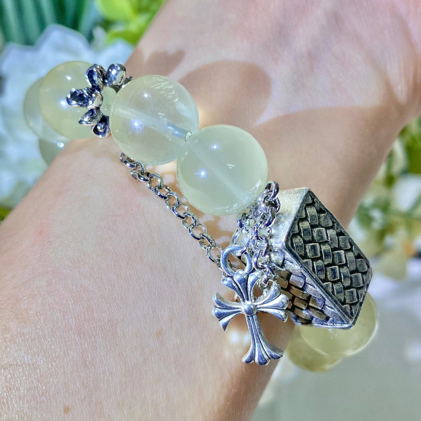 Citrine And Clear Quartz Healing Crystals Gemstone Bracelet, Wealth, Rich, Improve Aura, Reiki Birthstone, Birthday Gift Box