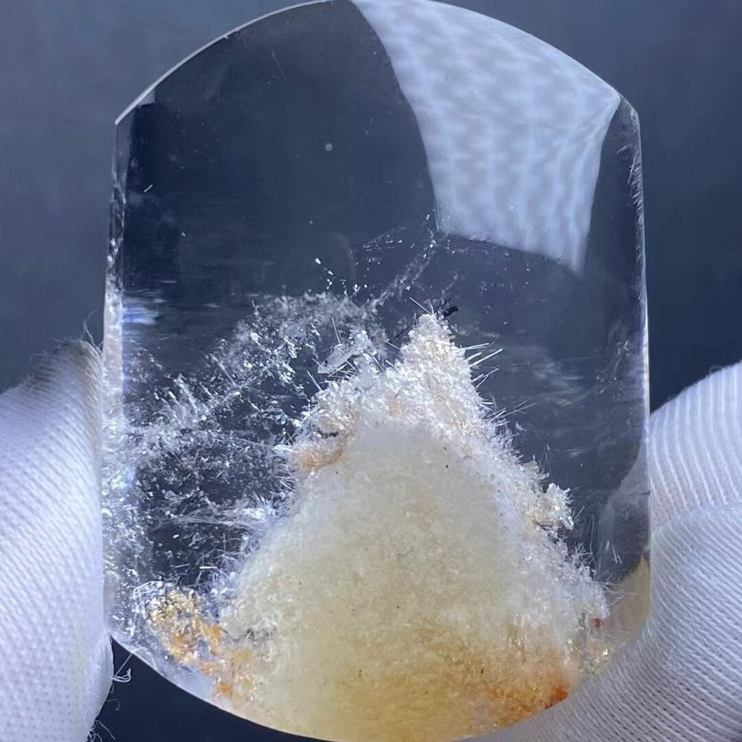 Natural Blue Dumortierite Needles In Quartz Cabochon,Dumortierite With Garden Loose Quartz Crystal,Quartz In Quartz,Freeform Making Jewelry