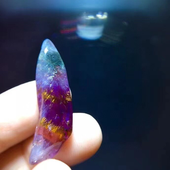Natural Canada Auralite Aurora 23 Polished Raw Stone, Healing Gemstone, Cacoxenite Crystal, Making Jelwery, Healing Gemstone, Birthday Gift