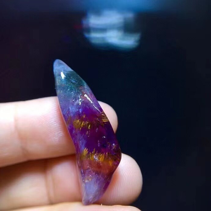 Natural Canada Auralite Aurora 23 Polished Raw Stone, Healing Gemstone, Cacoxenite Crystal, Making Jelwery, Healing Gemstone, Birthday Gift