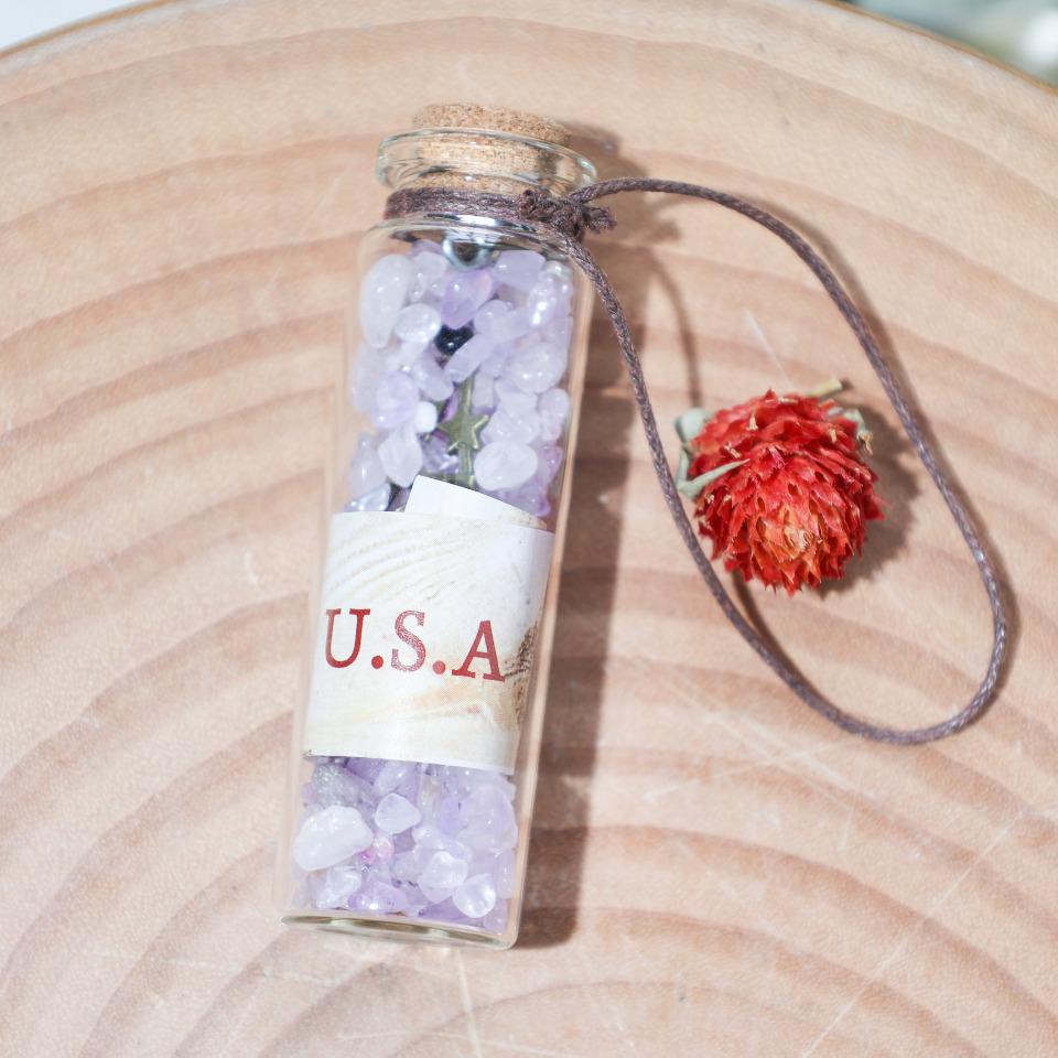 7 Chakra Tumbled Crystal Set with Selenite Moon Plate, Bracelet, Wish Bottle,Gift for Mom