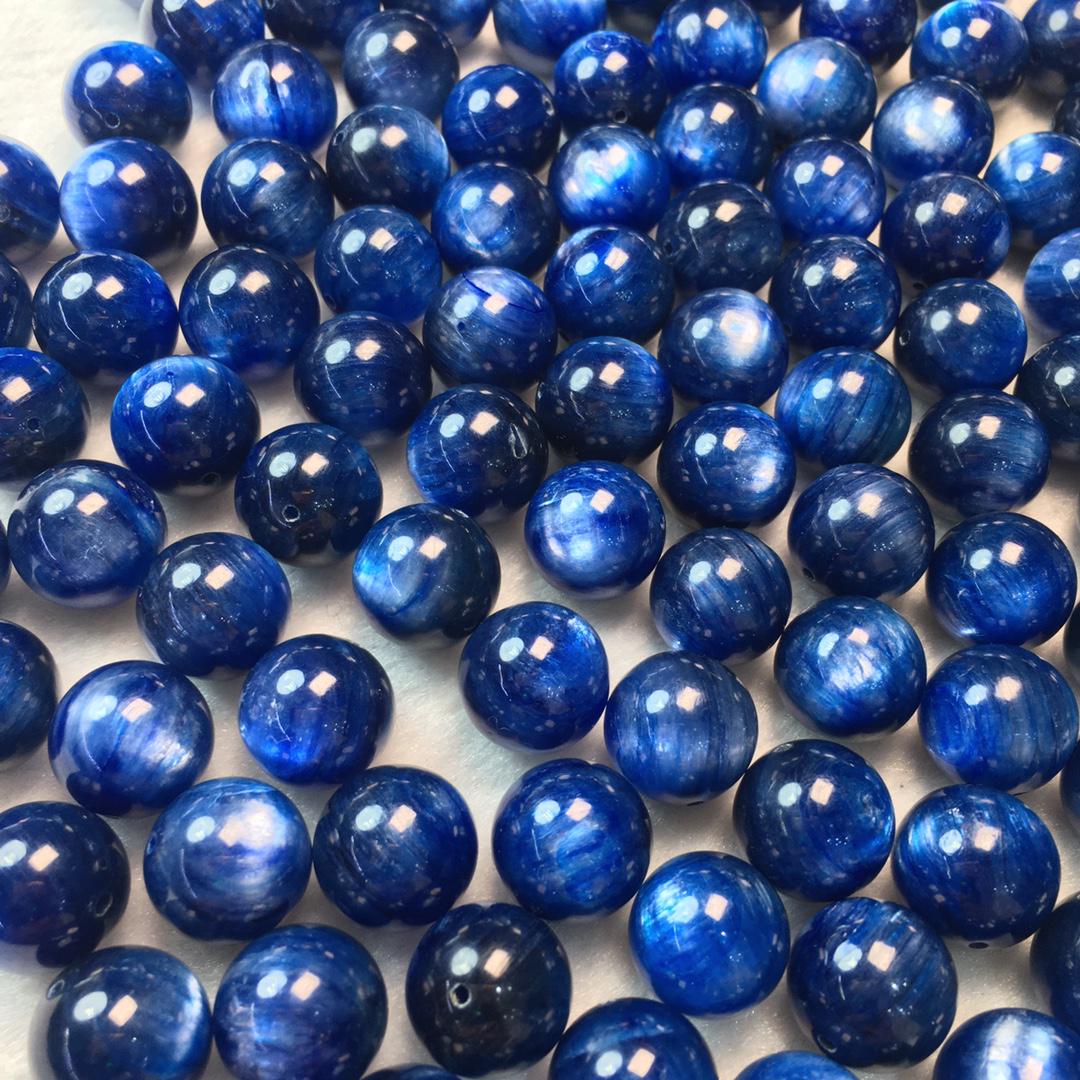 12mm Natural Blue Kyanite Beads, Diy Bracelet Beads, High Quality Kyanite Beads, Crystal Beads Gift, Gem Sphere beads, Healing Gemstones