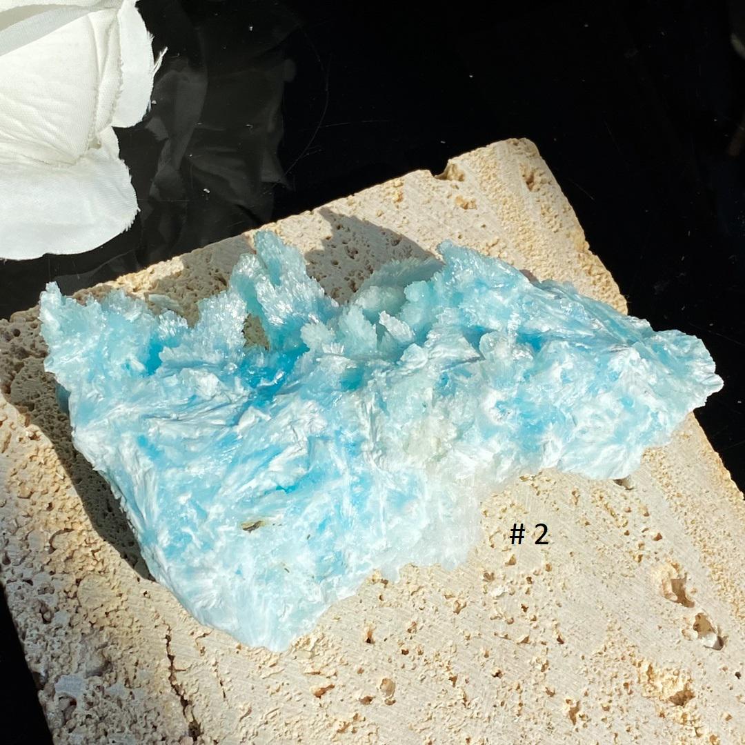 Natural Blue Aragonite Specimen Collection,Blue Aragonite,Raw Stone Specimens Collection,Healing Spirituality Minerals Gift for Women