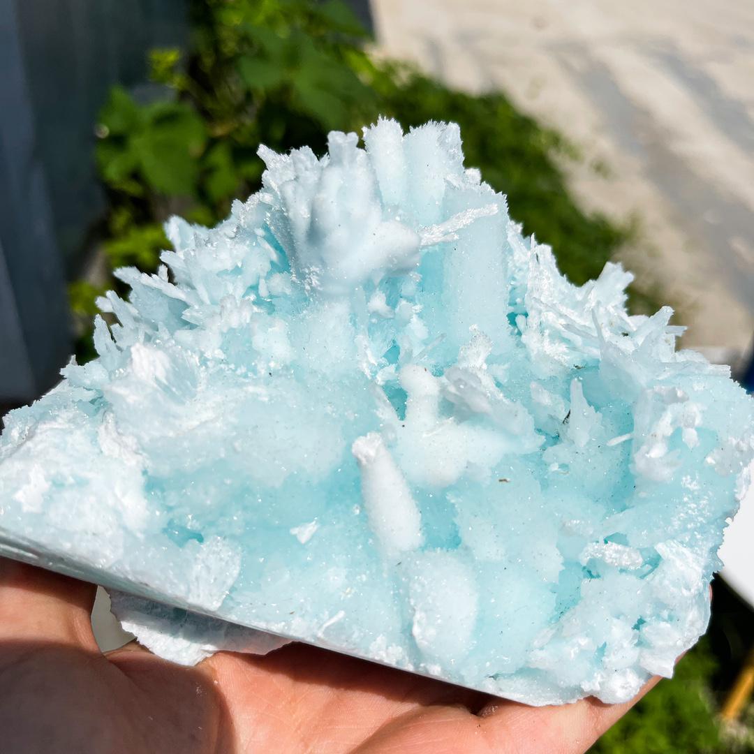 2.81 Lbs Rare Blue Aragonite Specimen, Natural Aragonite Collection, Mineral Aragonite Specimens, Spirituality Minerals Collection for Women