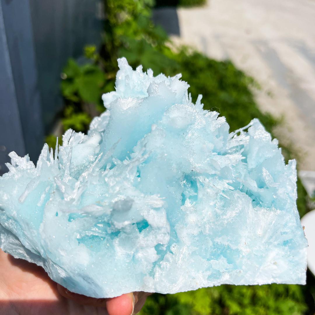 2.81 Lbs Rare Blue Aragonite Specimen, Natural Aragonite Collection, Mineral Aragonite Specimens, Spirituality Minerals Collection for Women