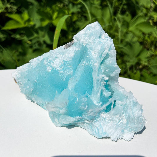 0.84Lbs Rare Blue Aragonite Specimen, Natural Aragonite Collection, Minerals Aragonite Specimens, Spirituality Minerals Collection for Women