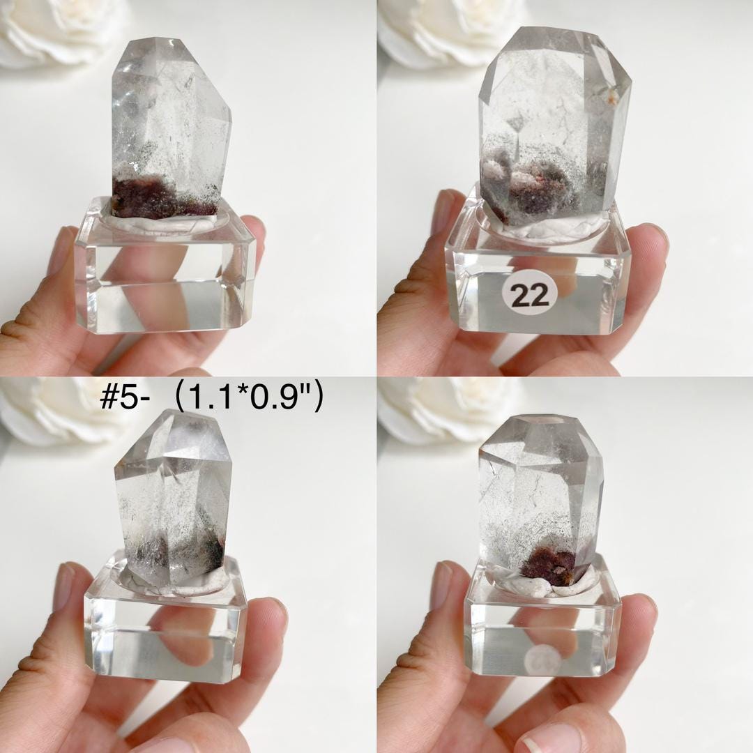 Natural Clear Garden Quartz Freeform, Lodolite Quartz, Garden Quartz Point, Crystal Collection, Healing Energy, Crystal Gift,Polished Quartz