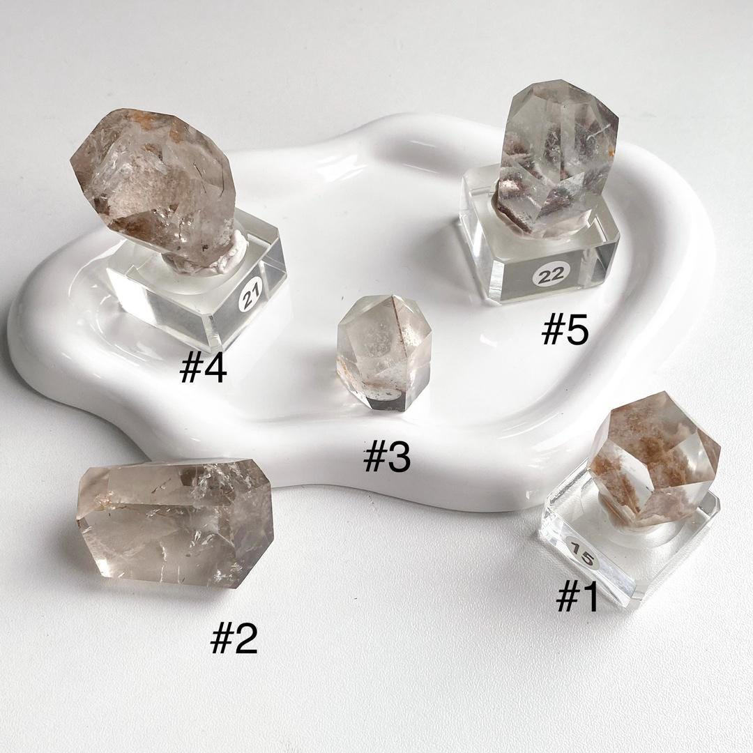 Natural Clear Garden Quartz Freeform, Lodolite Quartz, Garden Quartz Point, Crystal Collection, Healing Energy, Crystal Gift,Polished Quartz