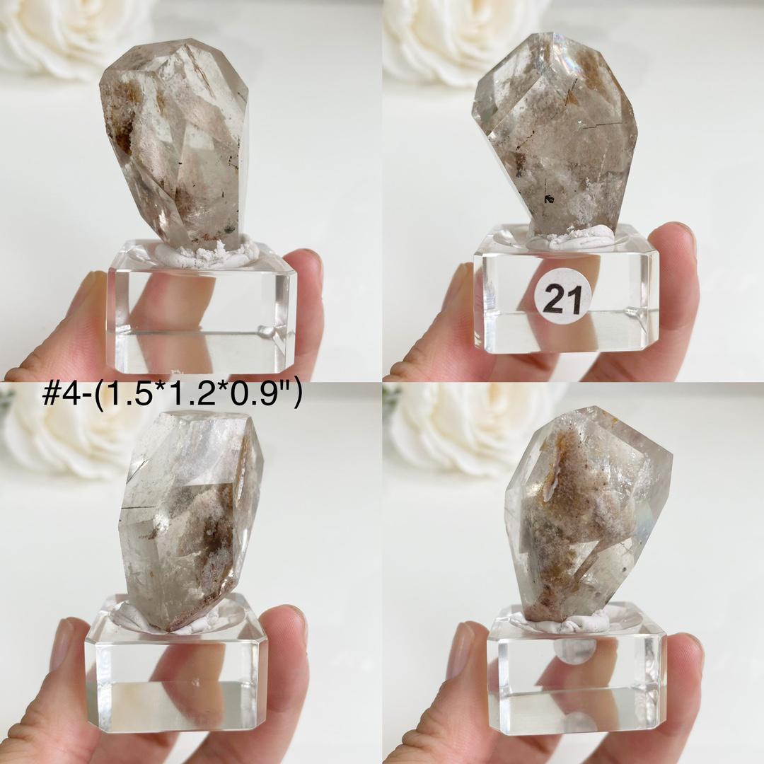 Natural Clear Garden Quartz Freeform, Lodolite Quartz, Garden Quartz Point, Crystal Collection, Healing Energy, Crystal Gift,Polished Quartz