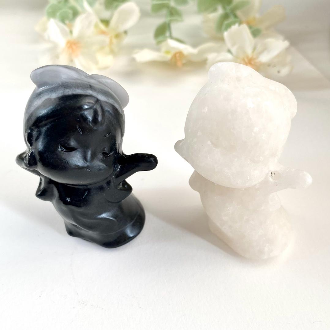 Natural Mixed Crystal Jade Maids Incense Holder,Mixed Stones Stick Incense Holder,Crystal Incense Holder for Sticks,Reiki Crystal