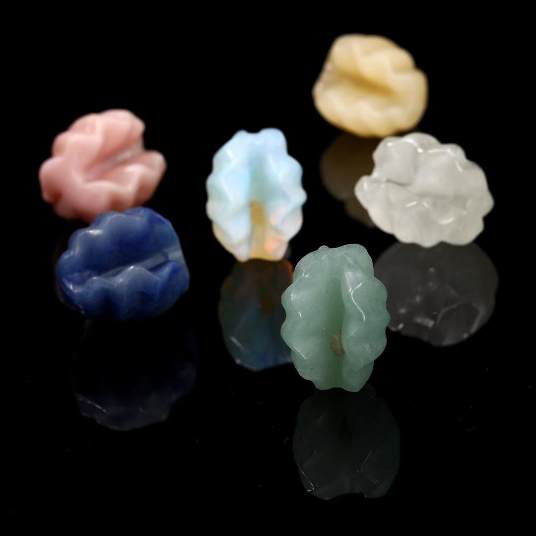 Crystal Shell Carving, Mixed Gemstone Figurine, Reiki Healing,Gift for Mom