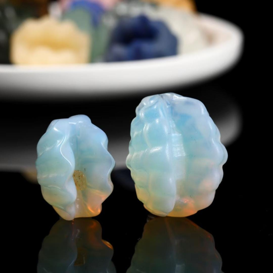 Crystal Shell Carving, Mixed Gemstone Figurine, Reiki Healing,Gift for Mom