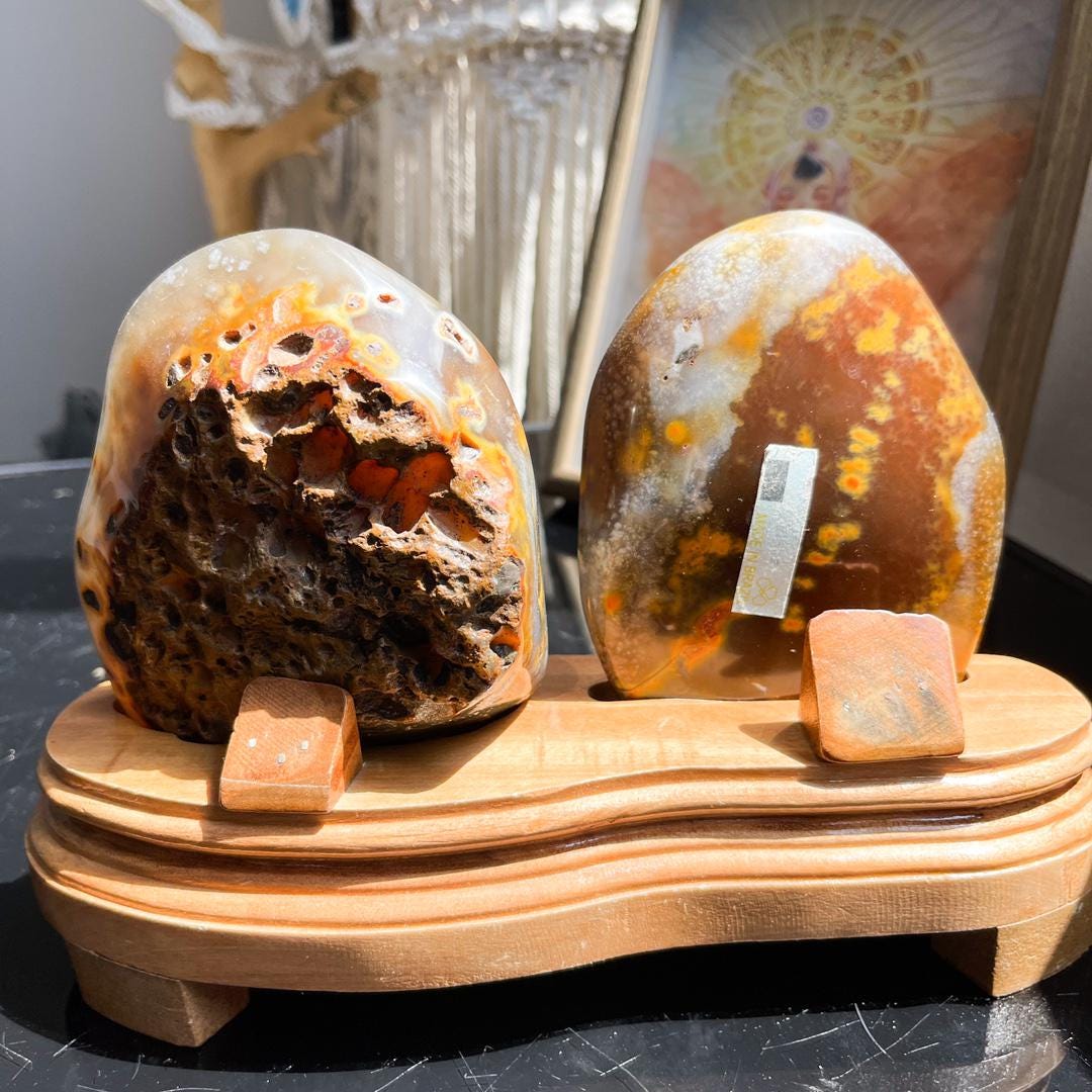Natural Druzy Agate Freeform with Stand,Druzy Agate Slabs,Polished Agate Geode,Crystal Slabs,Crystal Agate Slice,Home Decor,Reiki Healing