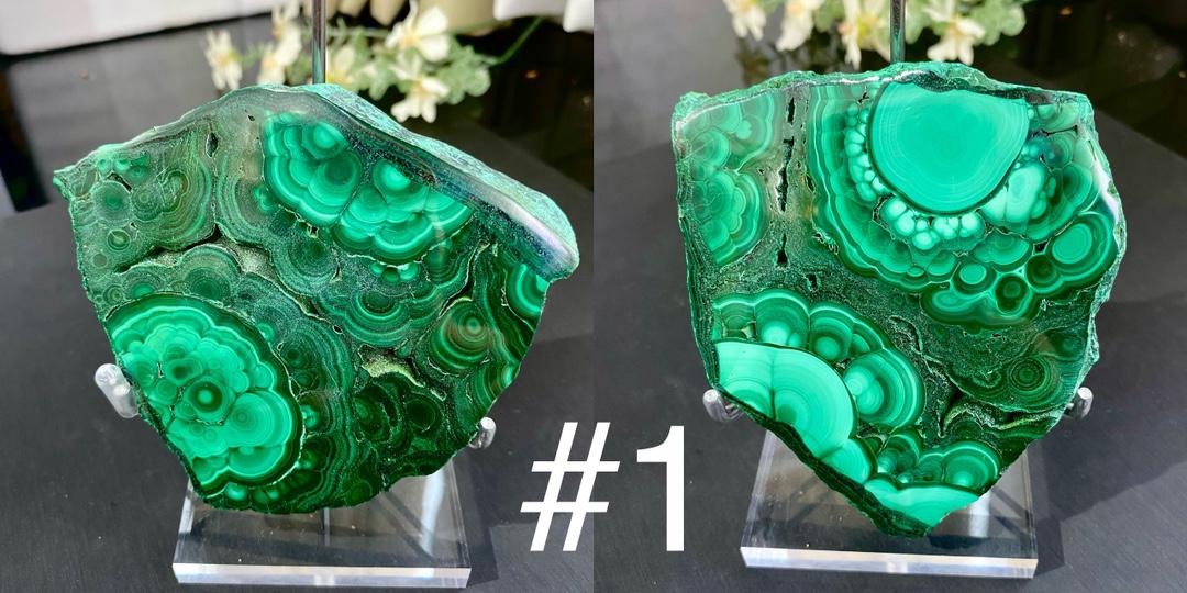 Natural Malachite Slab, Polished Malachite Slices,Crystal Specimen Collection,Crystal Slab,Crystal Slice,Reiki Healing,Home Decor
