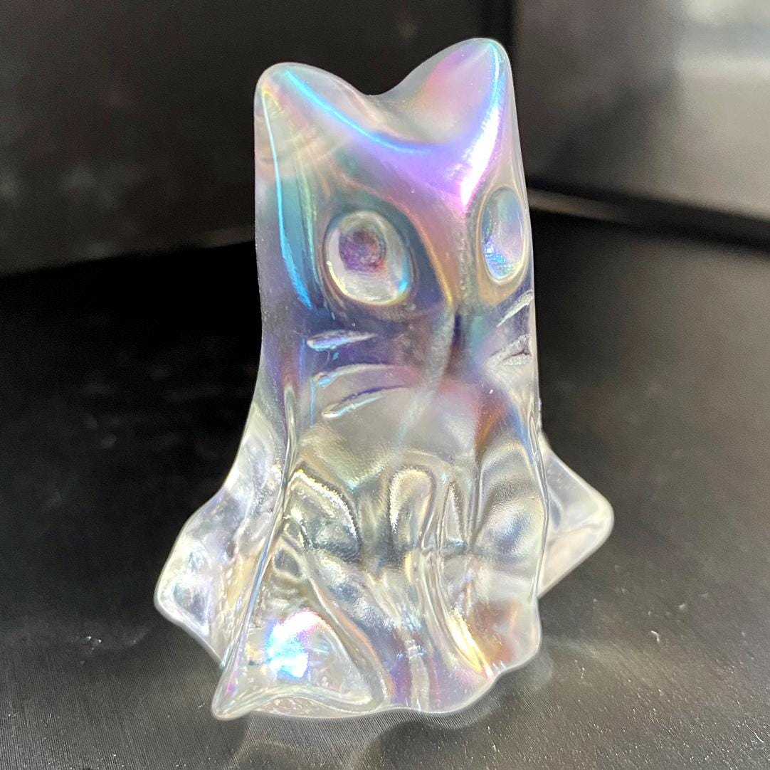 Aura Smelting Stone Ghost Carving, Crystal Statue