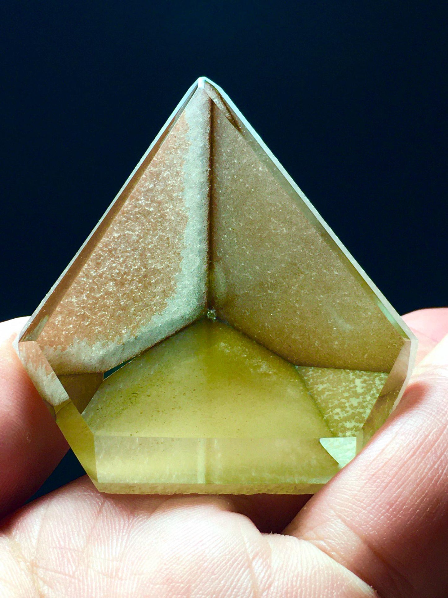 Natural High Quality Citrine Pyramid Carving,Party Gift, Birthday Gift,Clear Citrine Palms with Yellow Garden,Energy Crystal Gift
