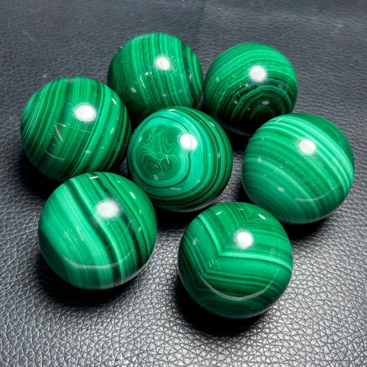 Natural Malachite Sphere, Healing Crystal (28-36 mm),Gift for Mom