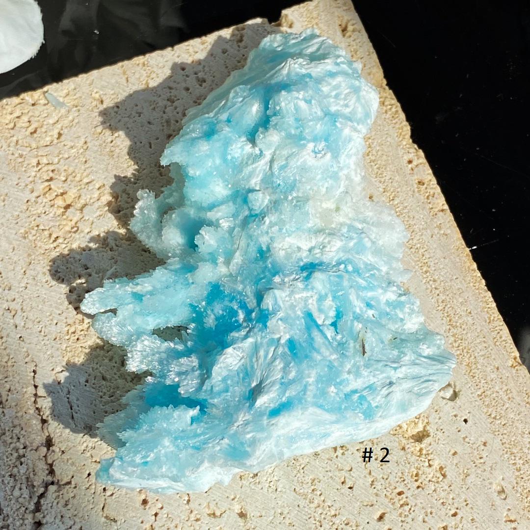 Natural Blue Aragonite Specimen Collection,Blue Aragonite,Raw Stone Specimens Collection,Healing Spirituality Minerals Gift for Women