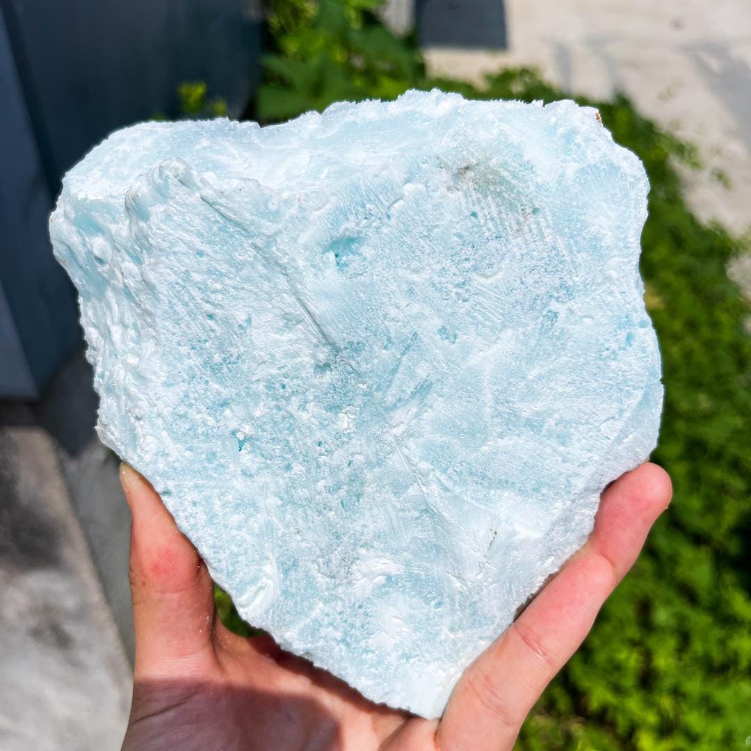 2.81 Lbs Rare Blue Aragonite Specimen, Natural Aragonite Collection, Mineral Aragonite Specimens, Spirituality Minerals Collection for Women