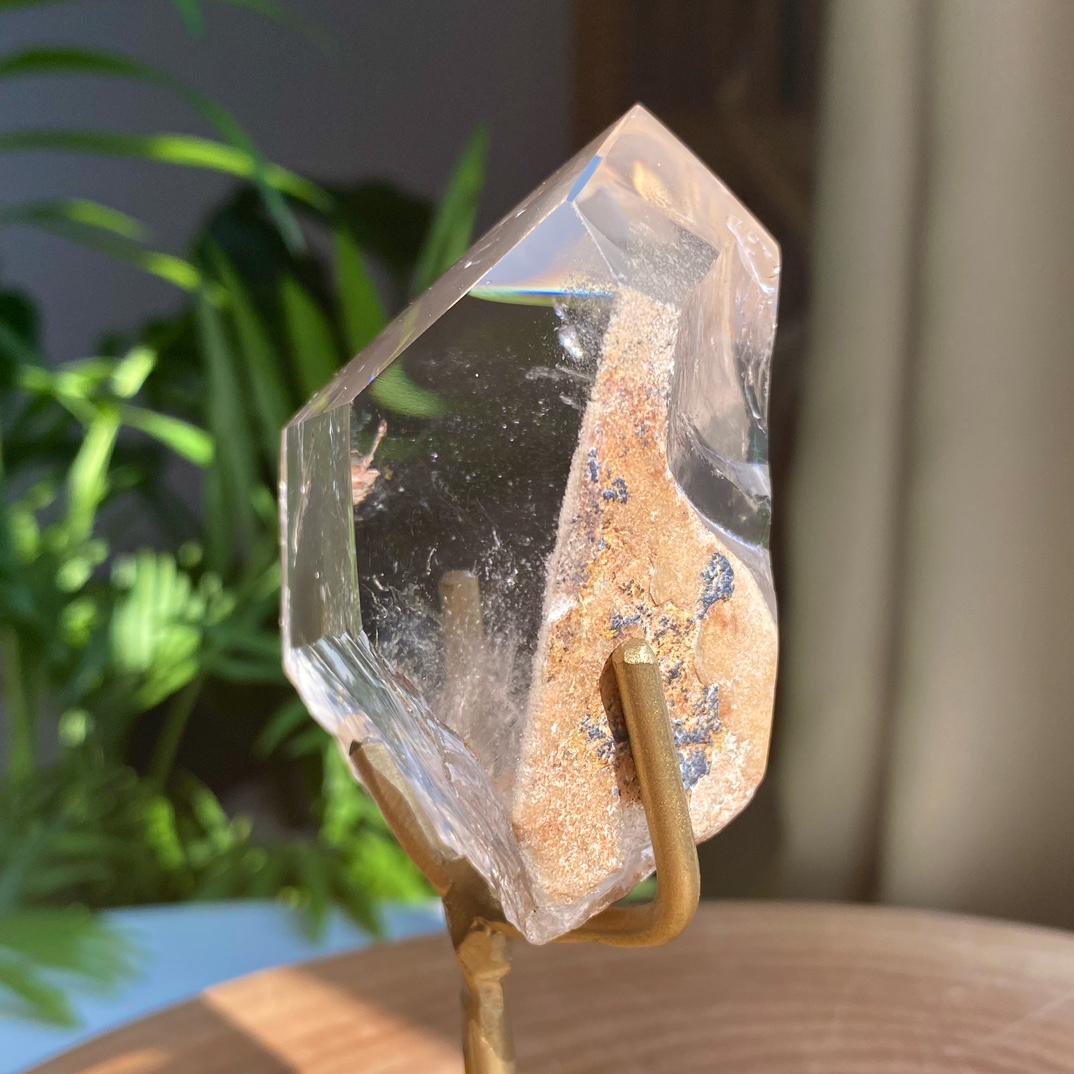 Natural Clear Quartz with Silver Rutilated Freeform,Clear Quartz,Silver Rutilated Quartz,Pollished Crystal Freeform Collection,Home Decor