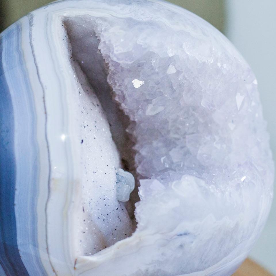 Natural Druzy Agate Sphere, Crystal Geode, Reiki Healing, 103.8mm,Gift for Mom