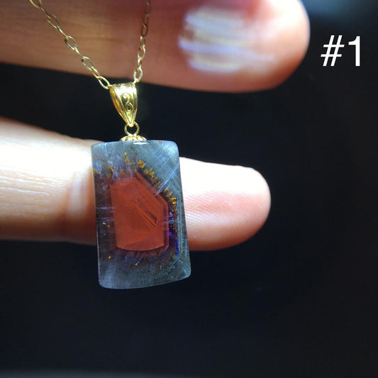 Natural Auralite 23 Pendant, Aurora Titanium Amethyst/Aurora 23 Aurora Titanium Raw Gemstone Pendant, Healing Gemstone, Crystal Pendant Gift