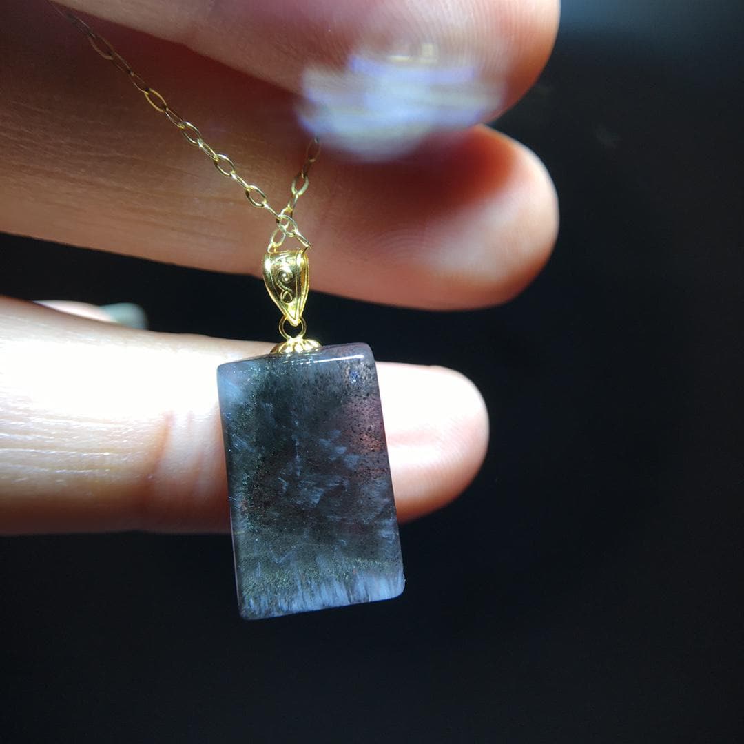 Natural Auralite 23 Pendant, Aurora Titanium Amethyst/Aurora 23 Aurora Titanium Raw Gemstone Pendant, Healing Gemstone, Crystal Pendant Gift