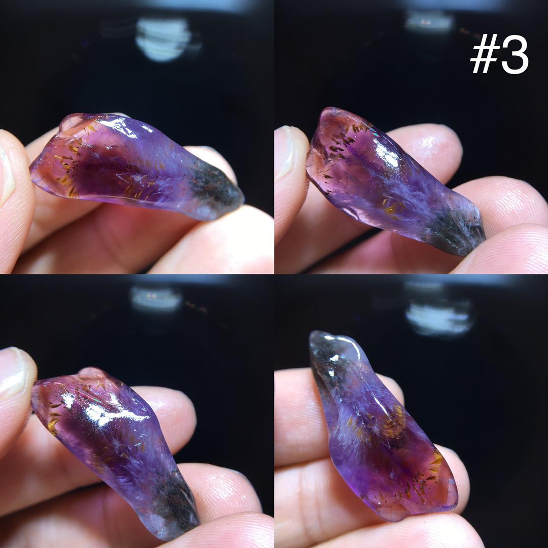 Auralite 23 Gemstone Pendant, Raw Polished Aurora Titanium Amethyst