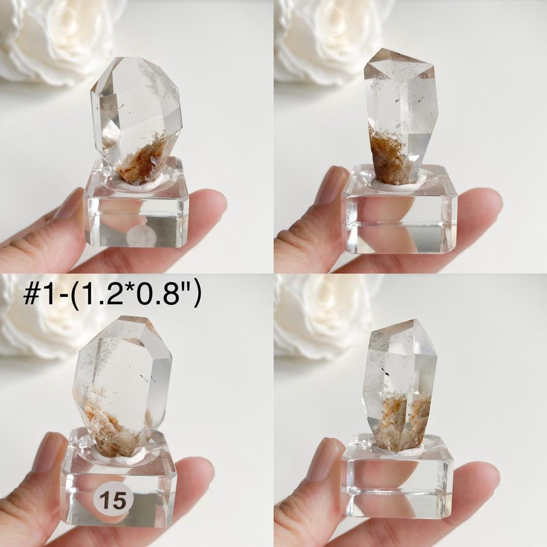 Natural Clear Garden Quartz Freeform, Lodolite Quartz, Garden Quartz Point, Crystal Collection, Healing Energy, Crystal Gift,Polished Quartz