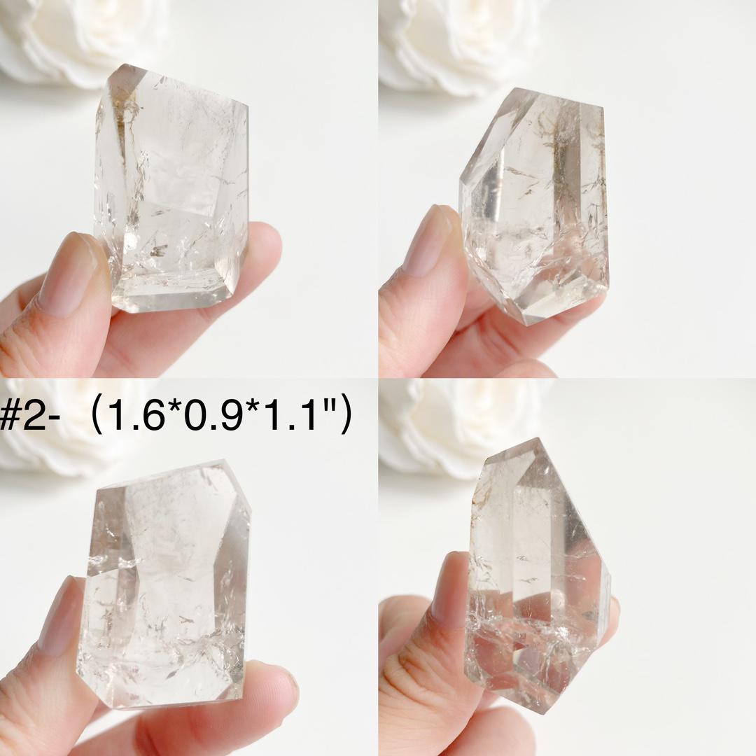 Natural Clear Garden Quartz Freeform, Lodolite Quartz, Garden Quartz Point, Crystal Collection, Healing Energy, Crystal Gift,Polished Quartz