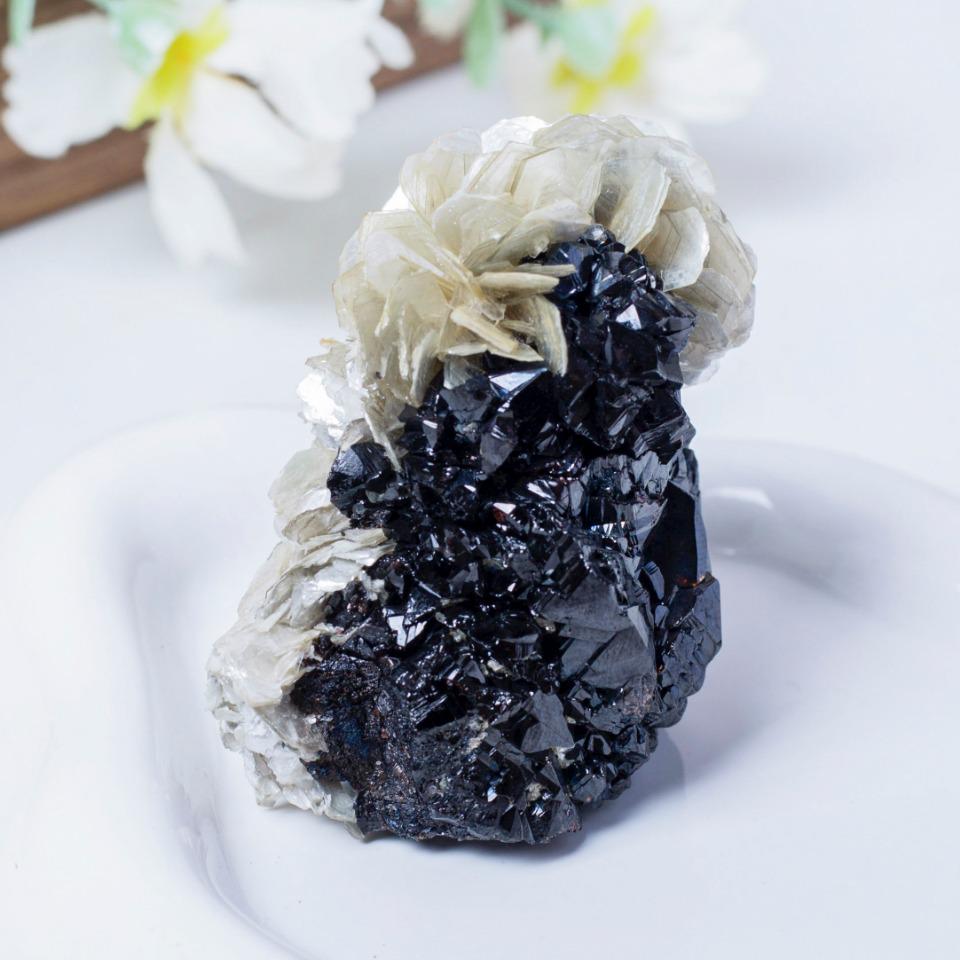 Cassiterite Quartz and Muscovite Mica Specimen, Rare Muscovite Mineral Specimens for Collection, Spirituality Mineral Collection, Home Decor