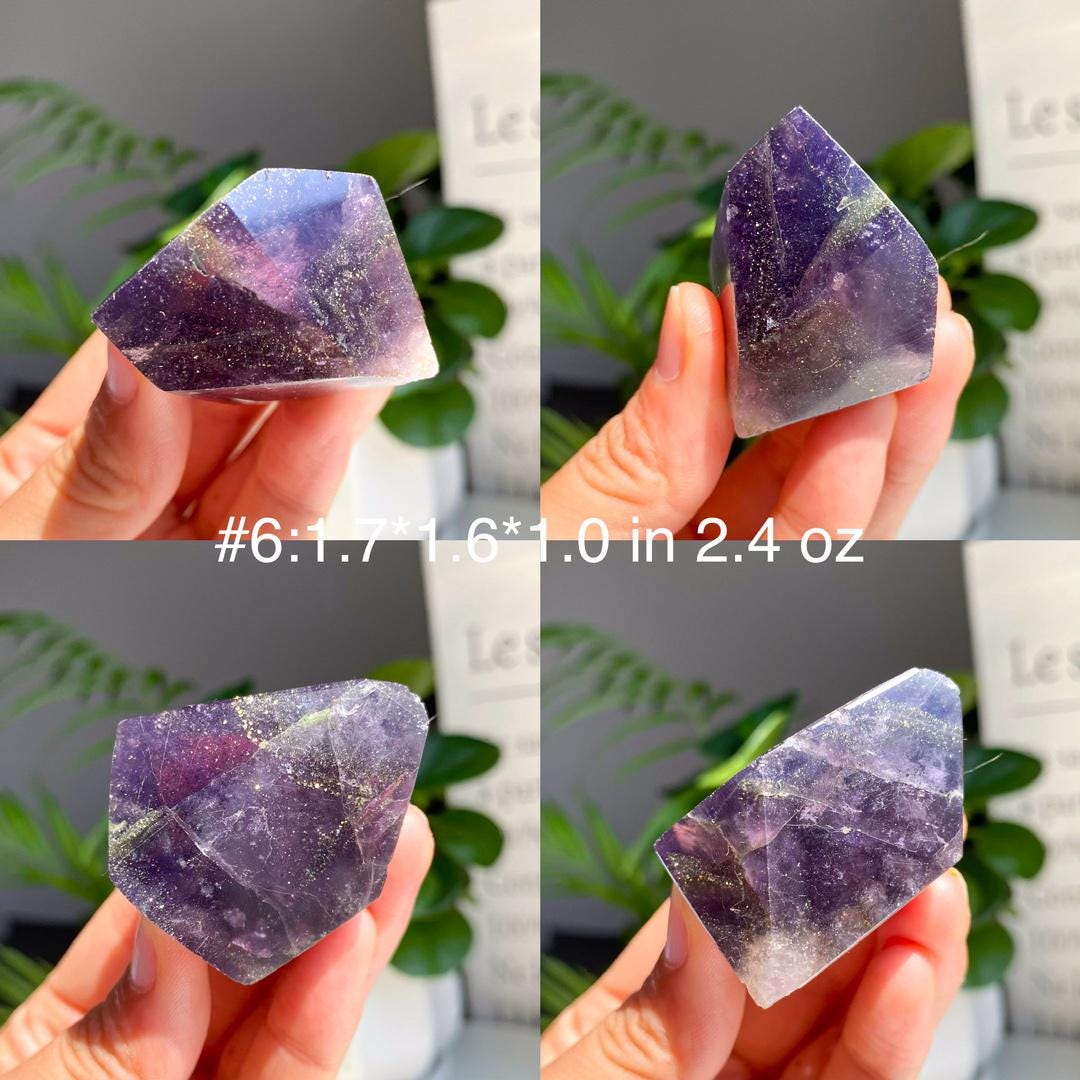 Fluorite with Pyrite Freeform, Natural Crystal Mineral Specimen, Polished Stone Display, Colorful Collector Piece, Unique Gift