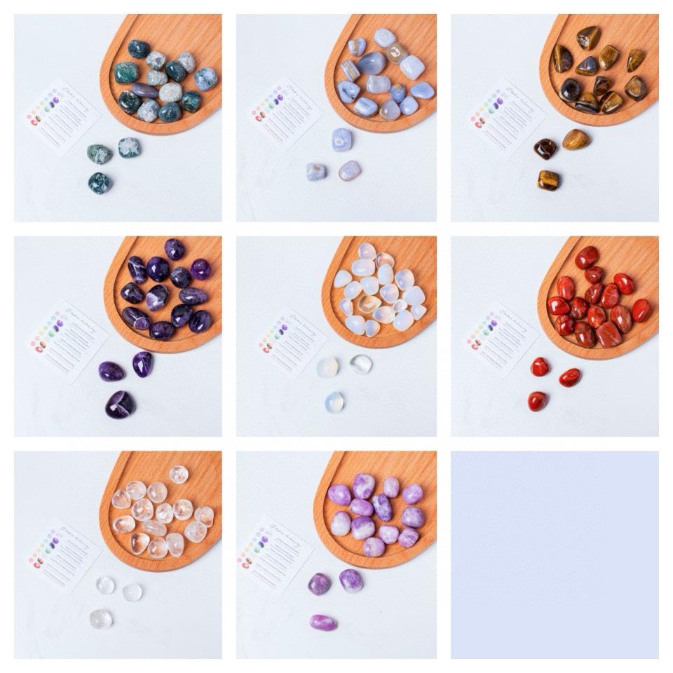 Bulk Tumbled Crystal Stone Mix, Polished Gemstones, Reiki Healing