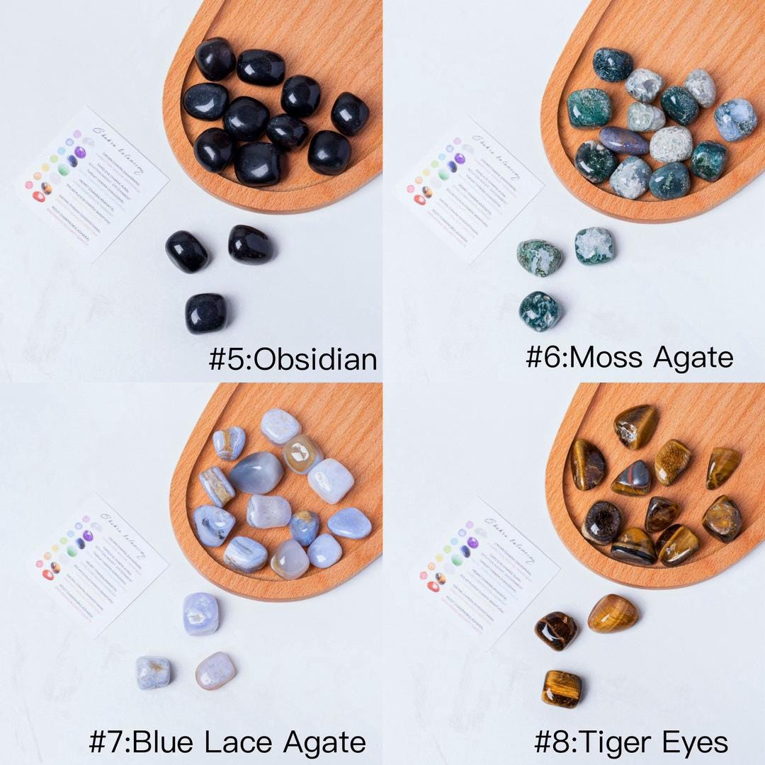 Bulk Tumbled Crystal Stone Mix, Polished Gemstones, Reiki Healing