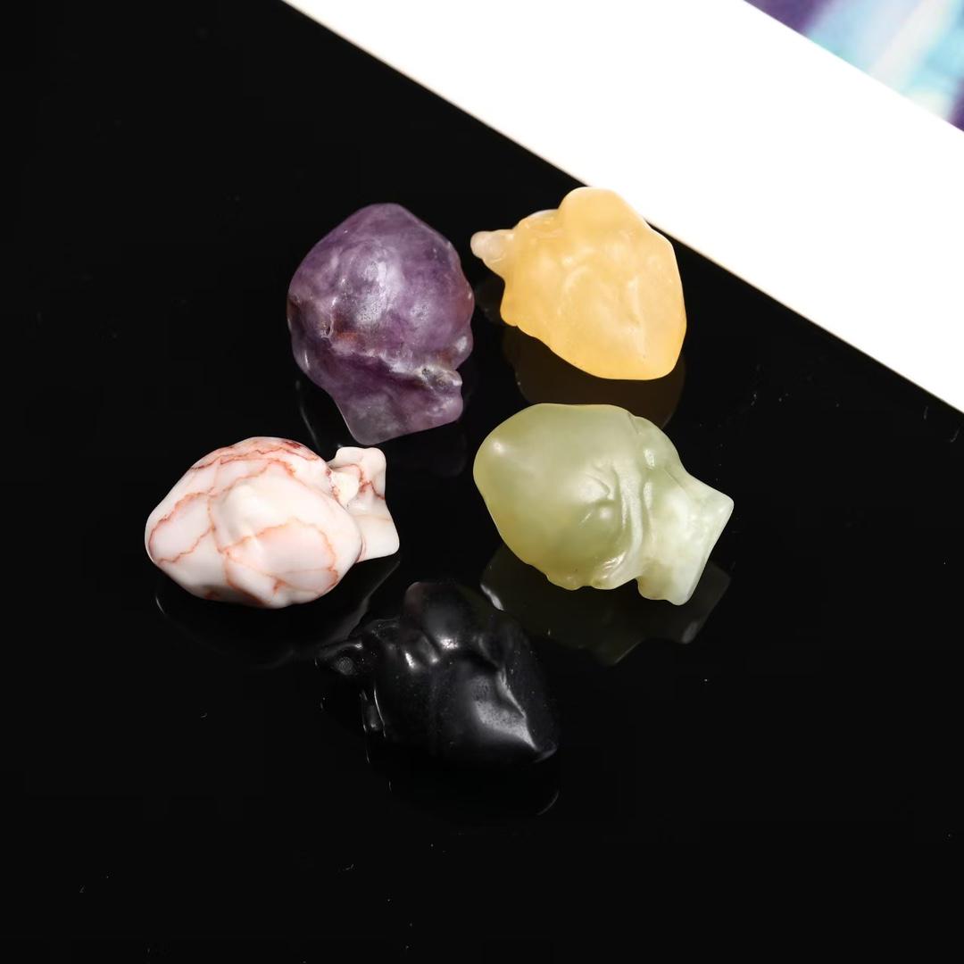 Mini Crystal Heart Carving, Obsidian, Honey Calcite, Fluorite, Jasper, Jade