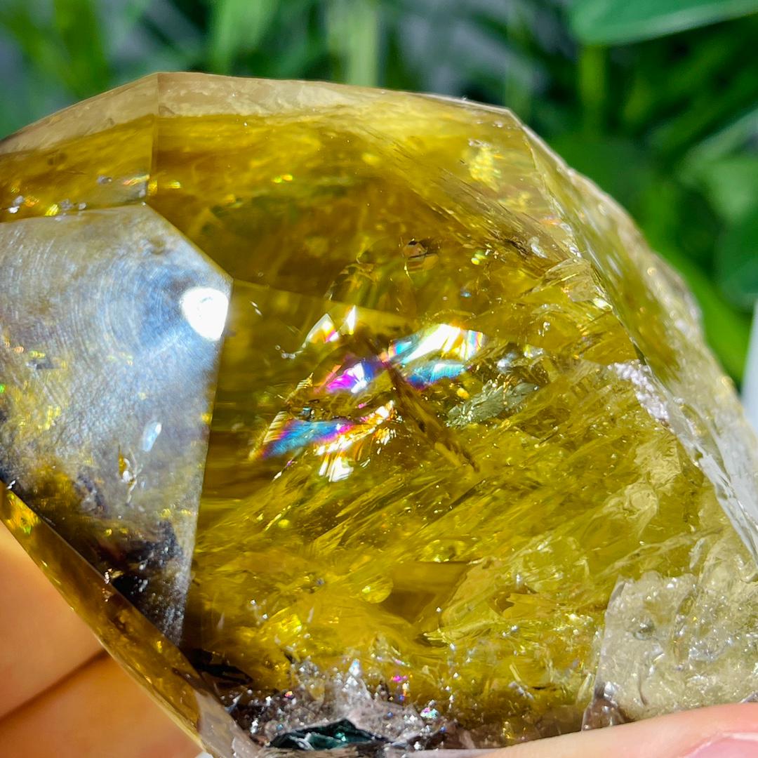 Natural Citrine Tower with Rainbow, Rainbow Citrine Freeform, High Quality Quartz with Rainbow, Citrine Point, Home Decor, Reiki Healing