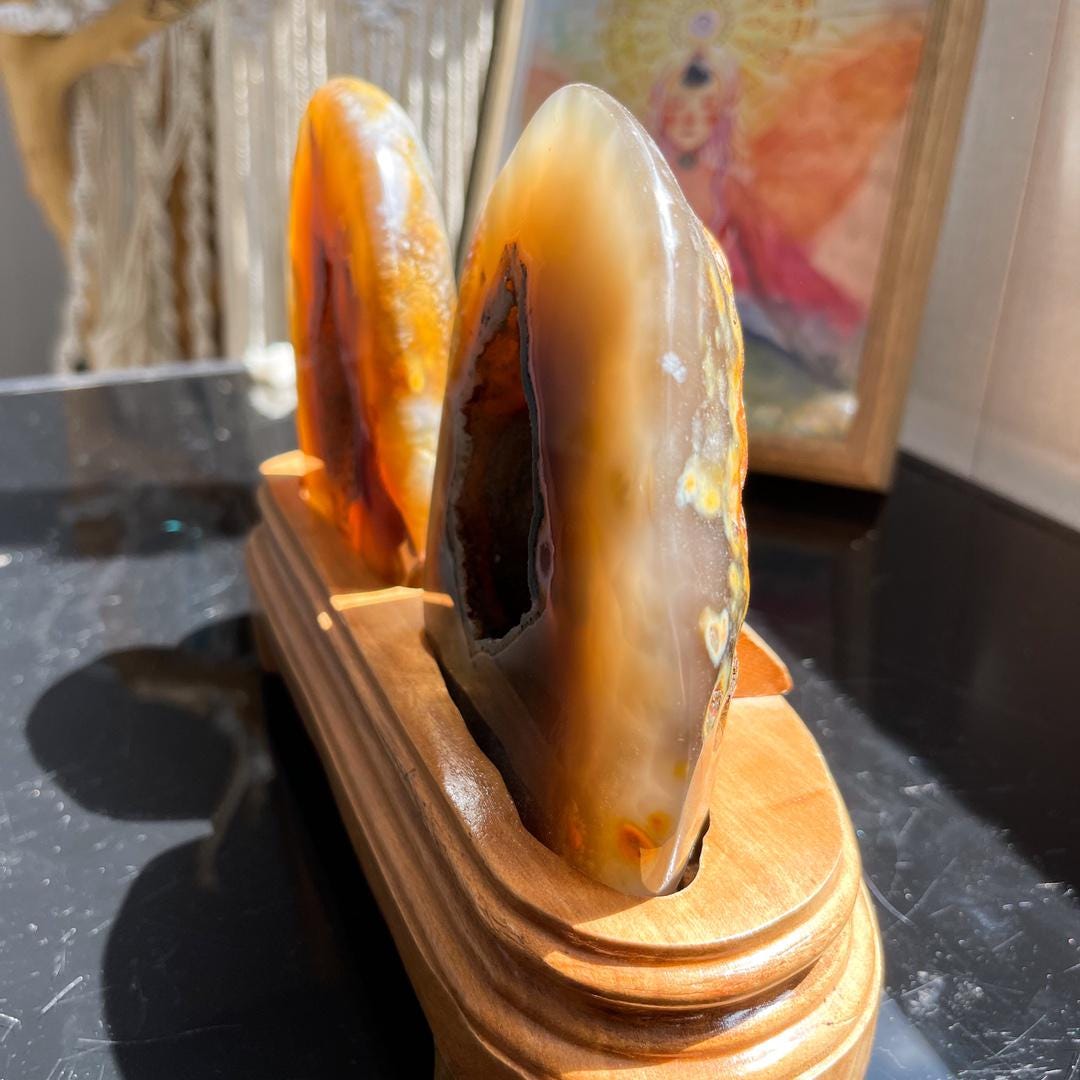 Natural Druzy Agate Freeform with Stand,Druzy Agate Slabs,Polished Agate Geode,Crystal Slabs,Crystal Agate Slice,Home Decor,Reiki Healing