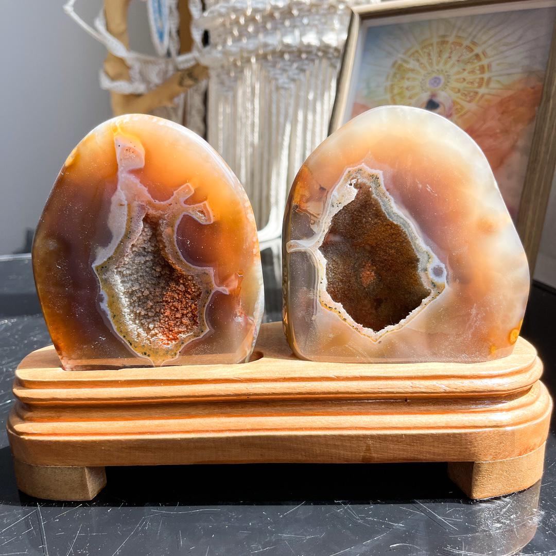 Natural Druzy Agate Freeform with Stand,Druzy Agate Slabs,Polished Agate Geode,Crystal Slabs,Crystal Agate Slice,Home Decor,Reiki Healing