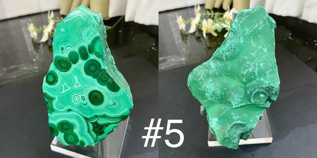 Natural Malachite Slab, Polished Malachite Slices,Crystal Specimen Collection,Crystal Slab,Crystal Slice,Reiki Healing,Home Decor