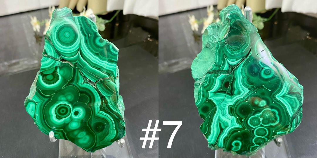 Natural Malachite Slab, Polished Malachite Slices,Crystal Specimen Collection,Crystal Slab,Crystal Slice,Reiki Healing,Home Decor