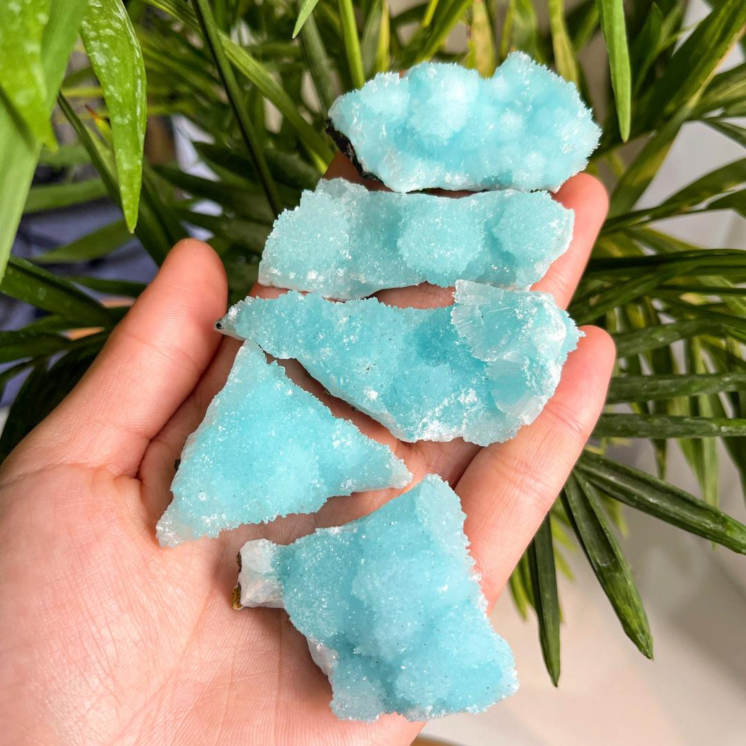 Blue Aragonite Specimen, Rare Healing Crystal Collection